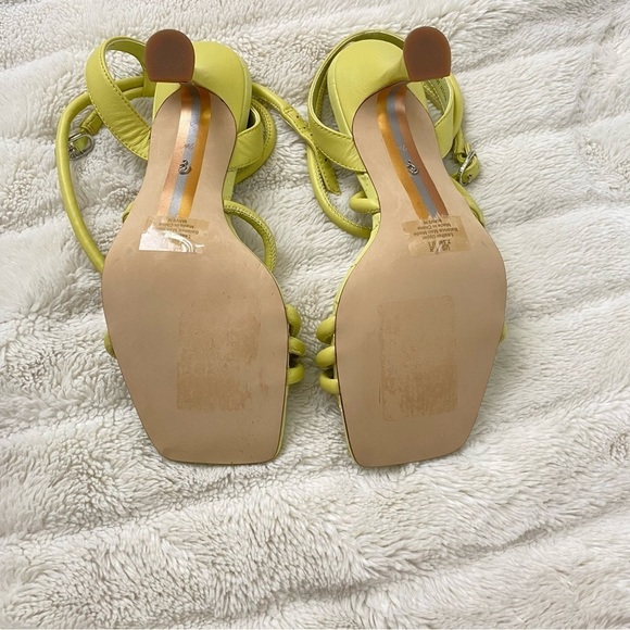 Sam Edelman Lime Green Leather Strappy Heels Size 7.5 - Picture 13 of 16